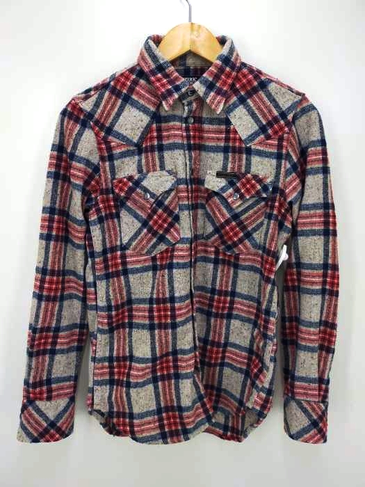 HYSTERIC GLAMOUR(ヒステリックグラマー) 起毛 チェックネルシャツ メンズ JPN：S