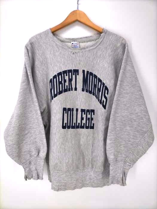 Champion(チャンピオン) 90S USA製 REVERSE WEAVE ROVERT MORRIS COLLEGE ボロスウェット メンズ  M
