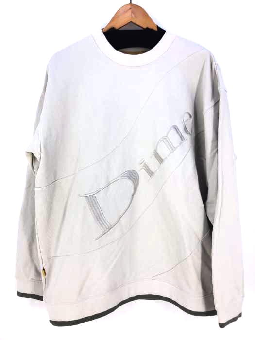Dime(ダイム) Taupe Wave Logo Sweatshirt メンズ  L