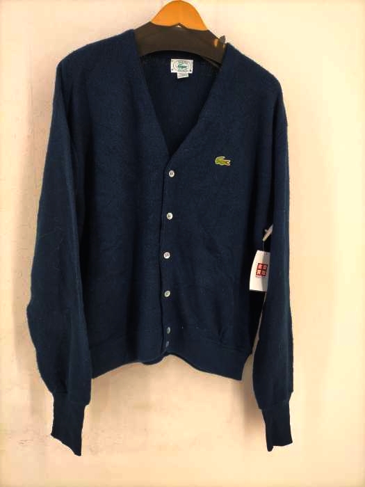 LACOSTE(ラコステ) 80S-90S ロゴワッペン付きアクリルカーディガン メンズ import：XL