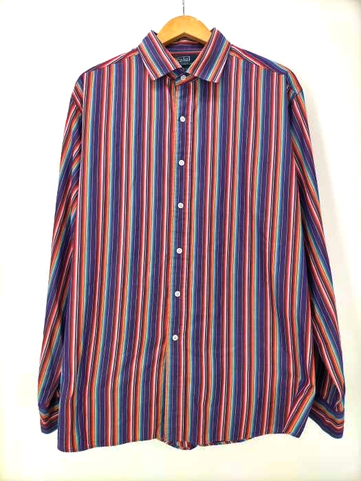 RALPH LAUREN(ラルフローレン) ビッグサイズ マルチストライプシャツ WESTERTON Fine Two-Ply 120s メンズ XL