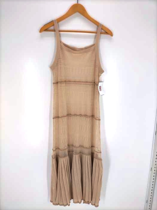 LANVIN en Bleu(ランバンオンブルー) シアーパターンニットワンピース レディース EUR：38