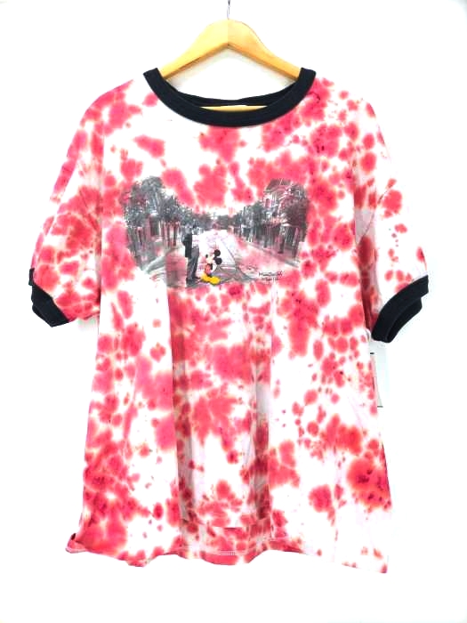USED古着(ユーズドフルギ) キャラクタープリント タイダイ染め リンガーTシャツ メンズ import：XL