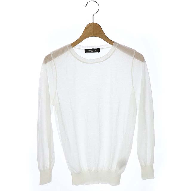 Demi-Luxe BEAMS(デミルクスビームス) デミルクス ビームス Demi-Luxe BEAMS カシミヤ混 クルーネック ニット カットソー プルオーバー 長袖 白 ホワイト /DF ■OS レディース レディース  表記なし
