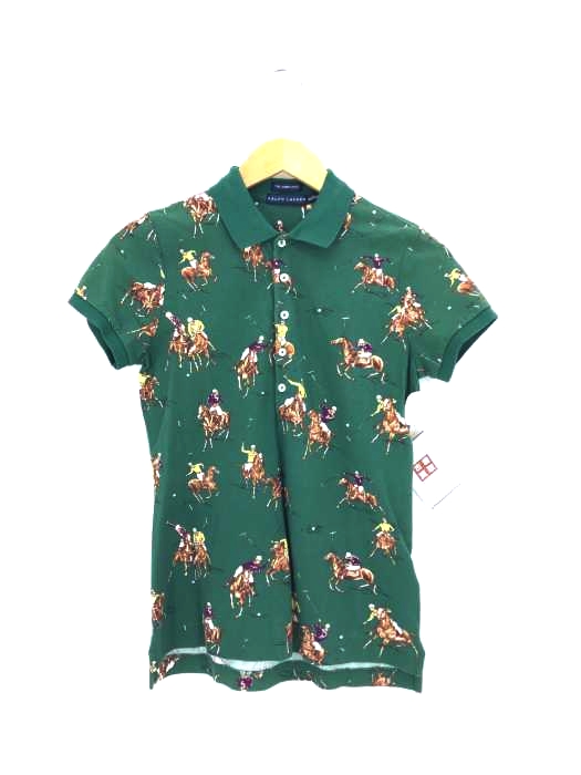 RALPH LAUREN(ラルフローレン) ポニー総柄ポロシャツ レディース import:S