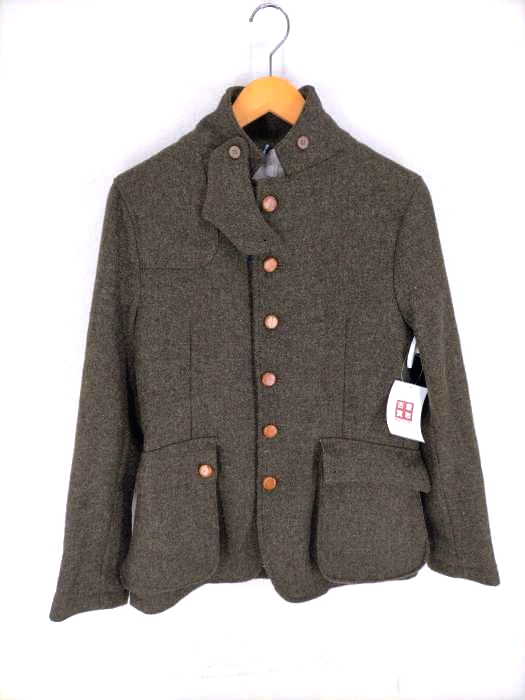 TRILBY(トリルビー) くるみボタン ウールスタンドカラージャケット メンズ JPN：1