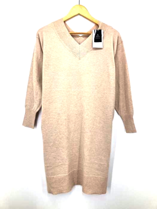AZUL by moussy(アズールバイマウジー) VNECK KNIT ONEPIECE レディース  S