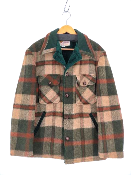Fox knapp(フォックスナップ) USA製 チェック柄 CPOジャケット メンズ import：L
