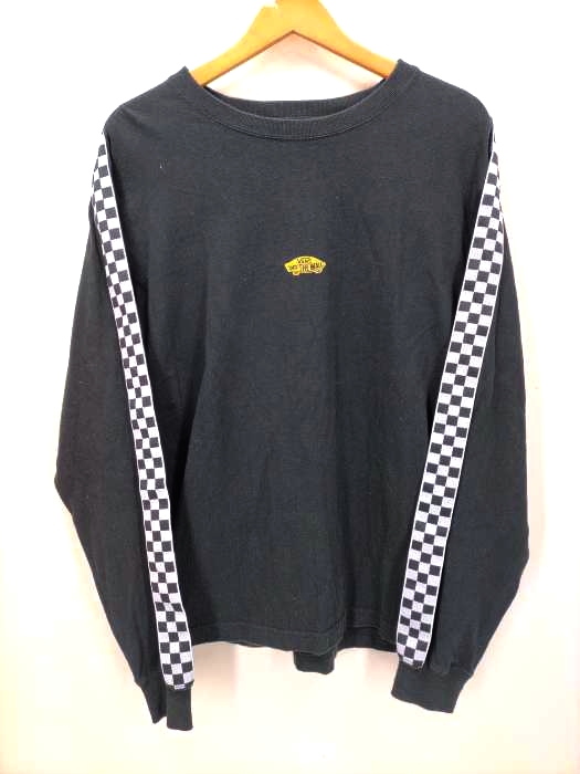 VANS(バンズ) 袖チェッカープリント ロングスリーブTシャツ レディース JPN：M