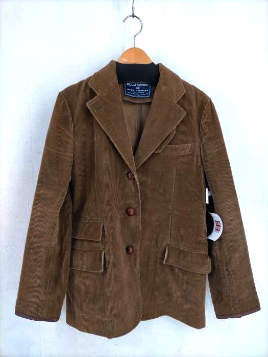 POLO SPORT RALPH LAUREN(ポロスポーツラルフローレン) エルボーパッチ 3Bコーデュロイテーラードジャケット レディース JPN：11号