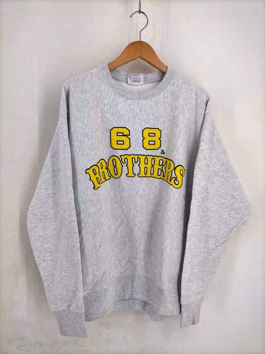 68&brothers(シックスティエイトアンドブラザーズ) REVERSE WEAVE ロゴプリントスウェット メンズ JPN：L