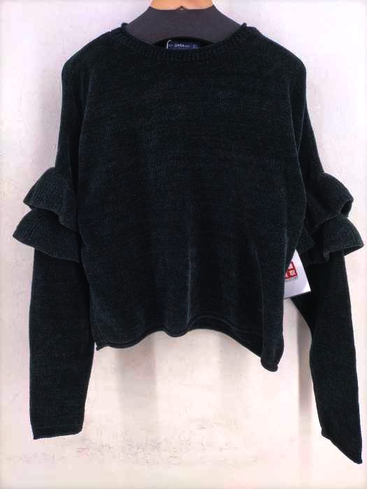 ザラ ZARA フリルニット レディース import：L