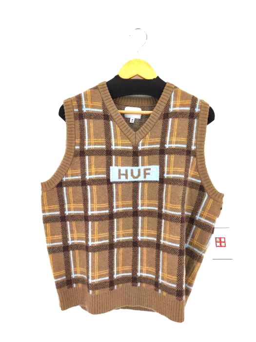 ハフ HUF LOGO SWEATER VEST メンズ import:M