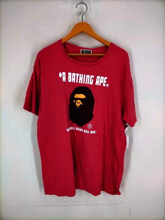 アベイシングエイプ A BATHING APE サル顔プリントTシャツ レディース 表記無