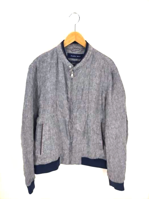 ZARA MAN(ザラマン) リネンジップアップブルゾン メンズ  XL