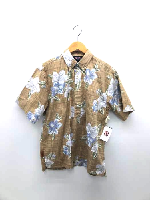 Bear 半袖花柄ビッグシルエットボタンダウンシャツ メンズ JPN：M