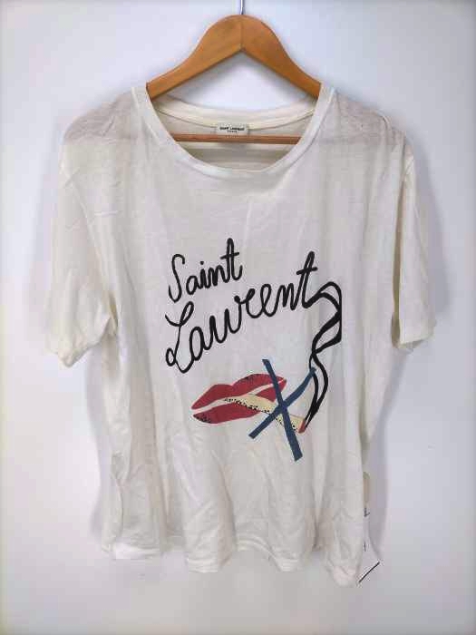 SAINT LAURENT PARIS(サンローランパリ) Nosmoking クルーネックTシャツ レディース import：S