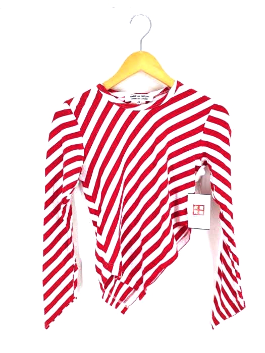 COMME des GARCONS COMME des GARCONS(コムデギャルソンコムデギャルソン) AD2010 アシンメトリーボーダーカットソー レディース JPN：XS
