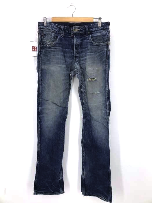 Johnbull(ジョンブル) ダメージ加工ボタンフライデニムパンツ メンズ JPN：L
