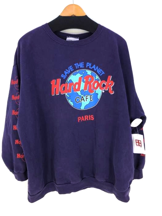 Hard Rock Cafe(ハードロックカフェ) 90S COTTON GINNY PLUS カナダ製 プリントスウェット メンズ JPN：L