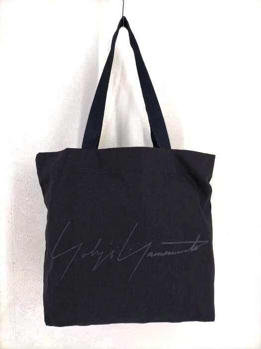 Yohji Yamamoto(ヨウジヤマモト) シグネチャーロゴキャンバストートバッグ メンズ 表記無