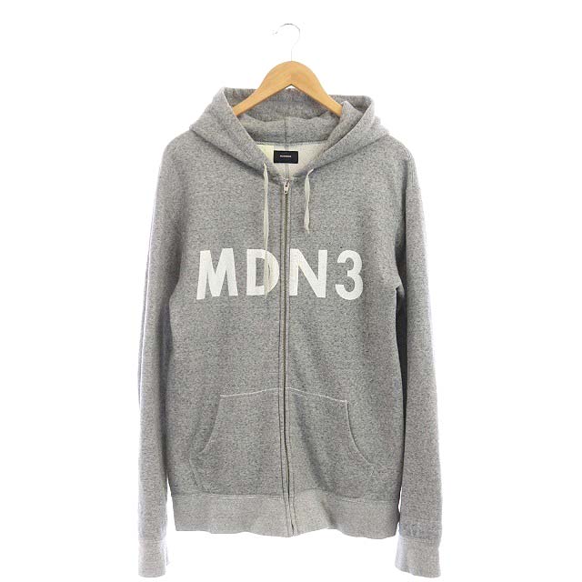 N.HOOLYWOOD(エヌハリウッド) マッドネス 17AW MDN3 ZIP PARKA パーカー ジップアップ ニット 長袖 プリント 製品加工 38 グレー /ES メンズ メンズ  38（日本サイズ相当M)