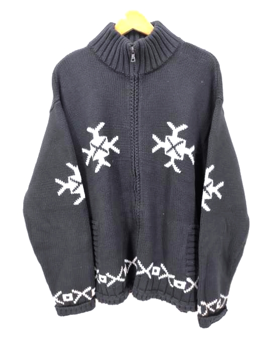 TOMMY HILFIGER(トミーヒルフィガー) ノルディック柄コットンジップブルゾン ドライバーズニット メンズ JPN：XL