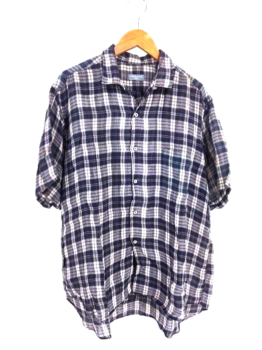 COMME des GARCONS HOMME(コムデギャルソンオム) 90S リネン半袖オープンカラーシャツ メンズ 表記無