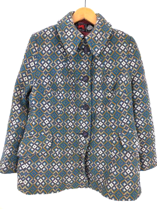 USED古着(ユーズドフルギ) WELSH WOOLLENS ヴィンテージ 総柄ボタンアップウールジャケット ECLIPSTAILORED  レディース 表記無
