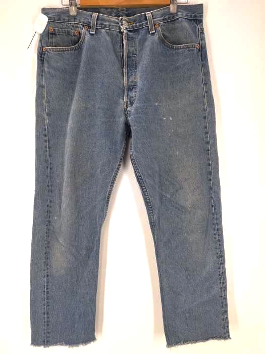 リーバイス Levis 90S USA製 501 ボタン裏522刻印 カットオフ ボタンフライ デニム 92年製 脇割 メンズ  W36L34