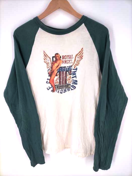 ティーエムティー TMT 00S ラグラン プリント ロングスリーブTシャツ Y2K メンズ import：L