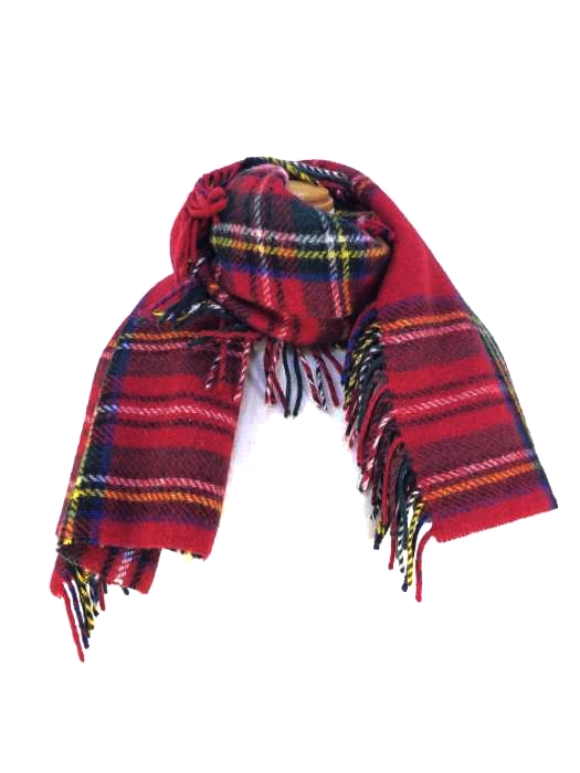 ハイランド HIGHLAND TWEEDS イギリス製 タータンチェックフリンジストール レディース 表記無