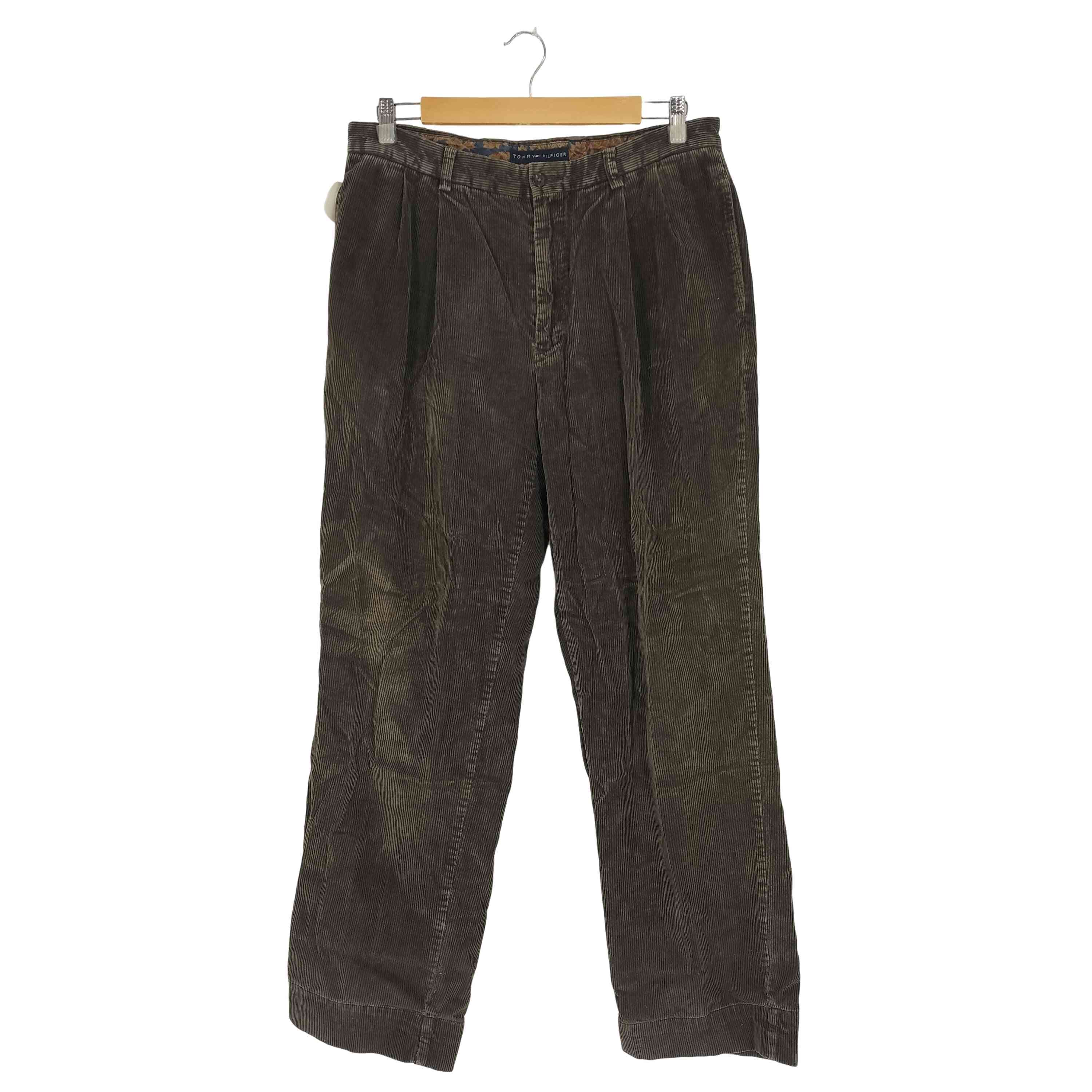 TOMMY HILFIGER(トミーヒルフィガー) コーデュロイ 2タック テーパード パンツ メンズ 34/32【中古】【ブランド古着バズストア】