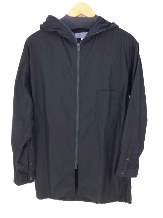 Yohji Yamamoto POUR HOMME(ヨウジヤマモトプールオム) 21SS チェーンステッチ ブロード フードシャツ メンズ JPN：2