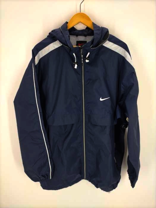 NIKE(ナイキ) 90S 黒タグ ロゴ刺繍ナイロンフーディジャケット メンズ JPN：XL