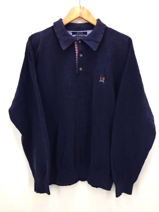 TOMMY HILFIGER(トミーヒルフィガー) ワンポイント刺繍コットンポロシャツ メンズ JPN：L
