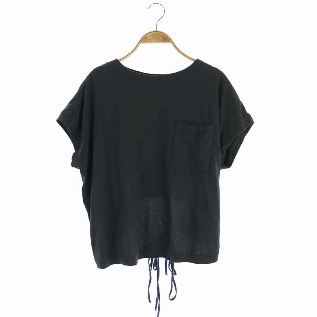 EARIH(アーリ) バックリボンカットソー Tシャツ 半袖 F チャコールグレー TC1028 /SI ■OS レディース レディース F