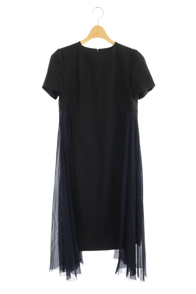 Martin Margiela(マルタンマルジェラ) マルタンマルジェラ Martin Margiela 1 プリーツ切替 ドレス ワンピース ロング 半袖 カットオフ 36 黒 ブラック /MY ■OS レディース レディース 36(日本サイズS相当)