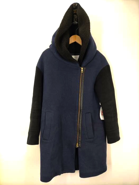 RUXE devance(ラックスデバンス) 異素材フーデッドコート ボアカラーコート レディース JPN：38