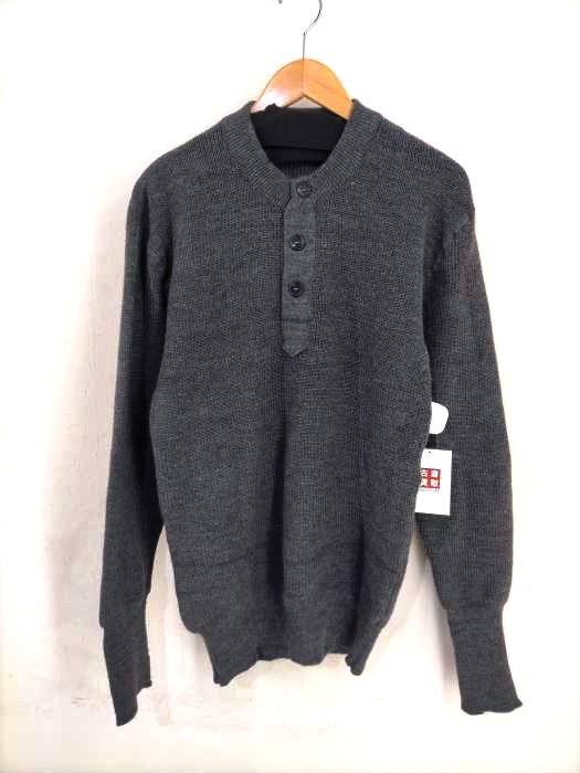 USED古着(ユーズドフルギ) ドイツ軍 ヘンリーネックニット メンズ JPN：48