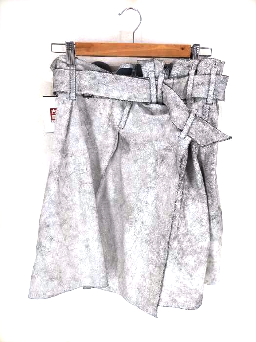 Ann DEMEULEMEESTER(アンドゥムルメステール) ペンキ加工巻きスカート 
