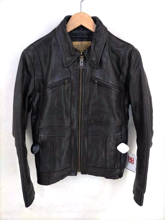 AVIREX(アヴィレックス) カウレザー シングルライダースジャケット メンズ JPN：M