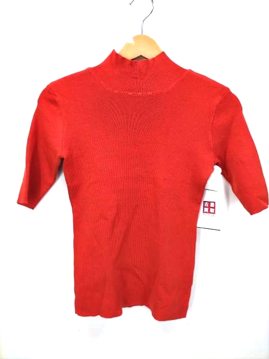LAGUA GEM(ラグアジェム) COLOR HALF SLEEVE KNIT TOPS レディース  S