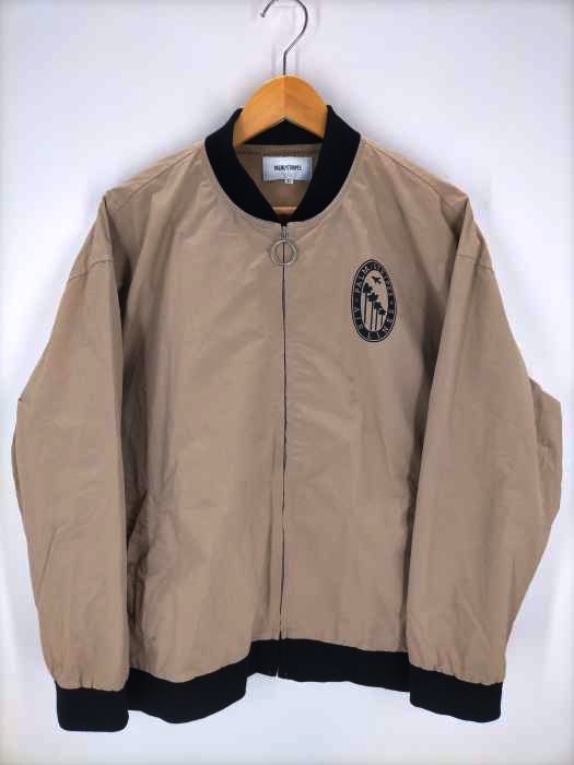 ロゴプリント ジップアップジャケット L