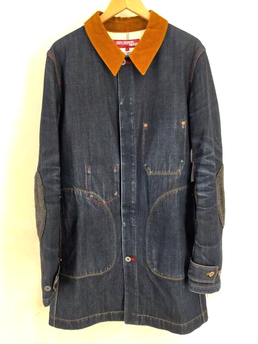 JUNYA WATANABE COMME des GARCONS MAN(ジュンヤワタナベコムデギャルソンマン) AD2012 12AW ウール切替デニムステンカラーコート メンズ JPN：L