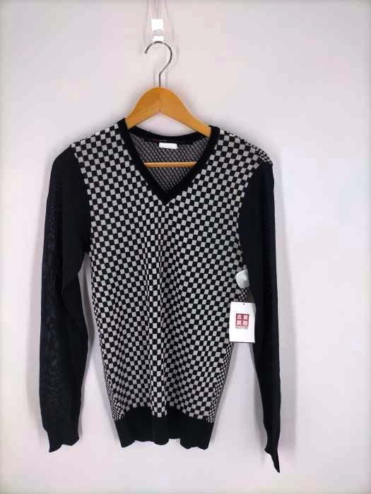 Sway DOUBLE STANDARD CLOTHING フラッグチェックVネックニット メンズ FREE