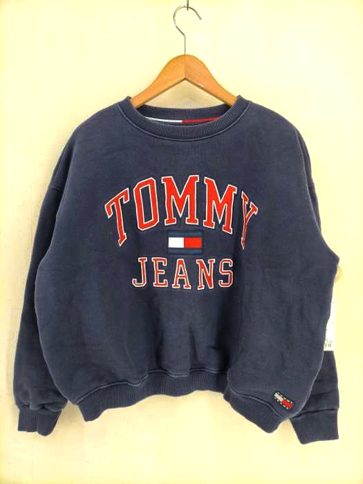 トミージーンズ tommy jeans トルコ製 フロントロゴ刺繍 スウェット レディース JPN：S