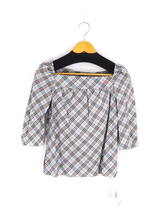 バーバリーブルーレーベル BURBERRY BLUE LABEL ノバチェックブラウス パフスリーブ レディース  36