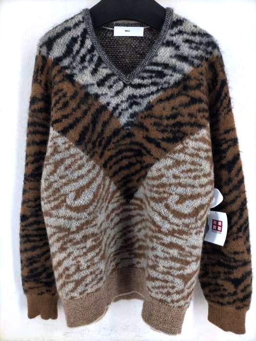 トーガビリリース TOGA VIRILIS 20AW ゼブラ柄モヘヤジャガードニット メンズ JPN：46