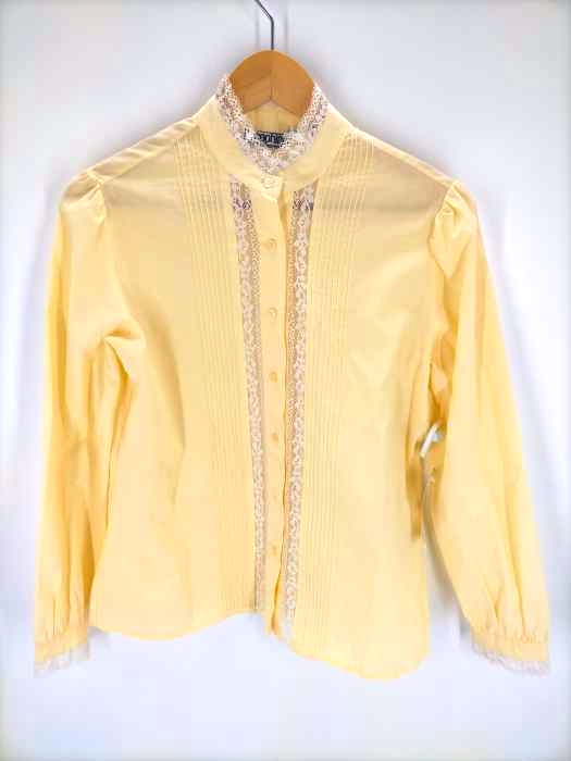 ユーズドフルギ USED古着 90S レースデザインドレスシャツ レディース US：10